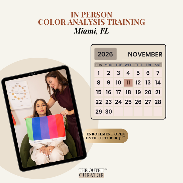In Person Color Analysis Expert Training in Miami, FL